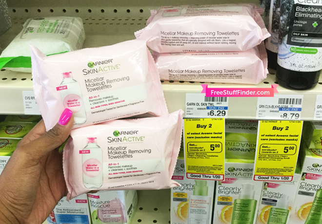 $1.79 (Reg $6.29) Garnier Makeup Removing Towelettes at CVS