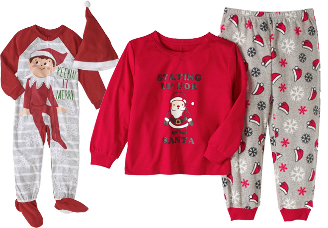 $4 (Reg $15) Kids Holiday Pajamas + FREE Store Pickup