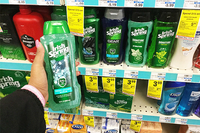 $1.24 (Reg $5) Irish Spring Body Wash at CVS