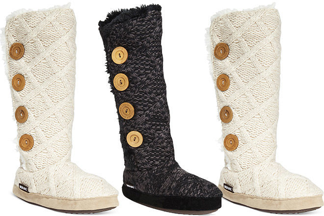 $15.93 (Reg $45) Muk Luks Malena Faux-Shearling Sweater Boots + FREE Pickup