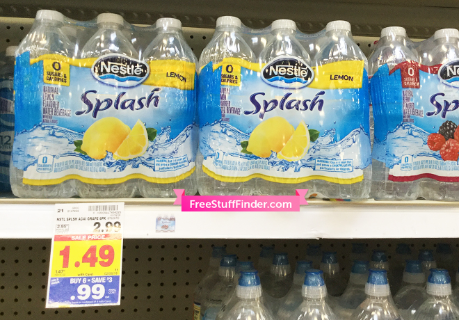 $0.99 (Reg $3) Nestle Splash Water at Kroger Affiliate Stores ($0.16 Per Bottle!)