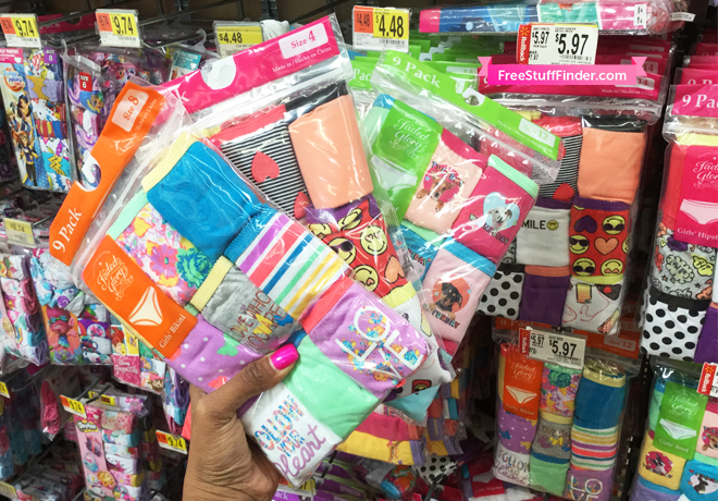 *RARE* Possible Clearance Find: $5.97 Girls 9-Pack Underwear at Walmart