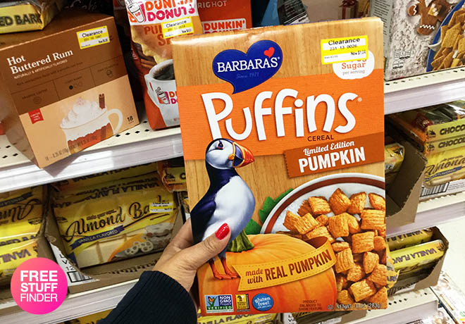 FREE Barbara's Puffins Pumpkin Cereal at Target + $1.00 Moneymaker