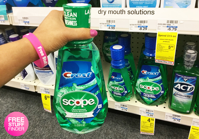 $0.79 (Reg $5) Scope Mouthwash at CVS