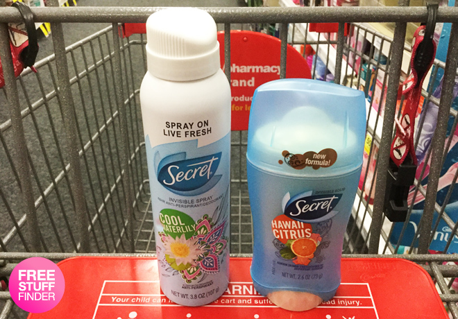 $2.50 (Reg $7) Secret Invisible Spray & Deodorant at CVS