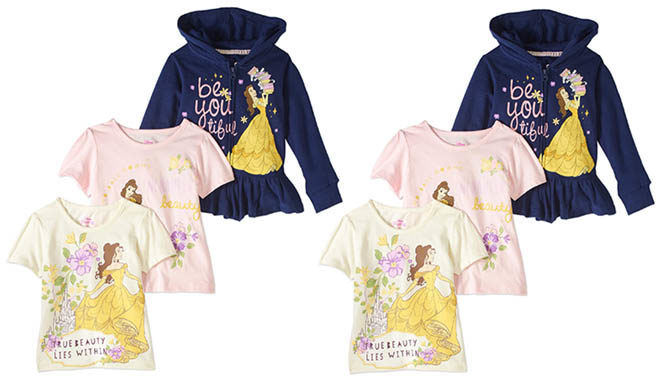 $8.50 3-Piece Disney Princess Belle Hoodie & T-Shirt Set + FREE Pickup