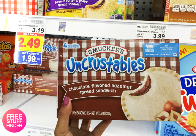 $0.99 (Reg $3) Smuckers Uncrustables Sandwiches at Kroger Affiliates