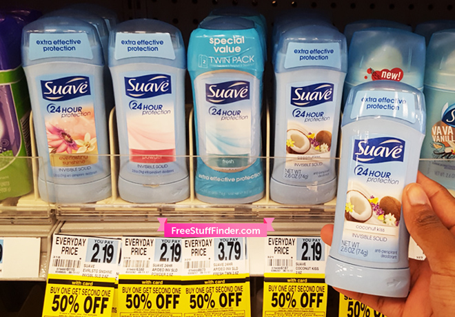 $0.14 (Reg $2.19) Suave Deodorant at Rite Aid