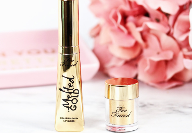 $11 (Reg $21) Too Faced Melted Gold Lip Gloss + FREE Shipping