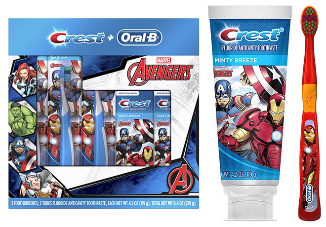 $5.84 Oral-B & Crest Marvel Avengers Kids’ Toothbrush Set