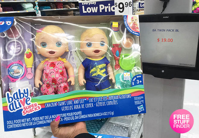 Clearance Find: $19 Baby Alive Snackin' Twins Luke and Lily at Walmart