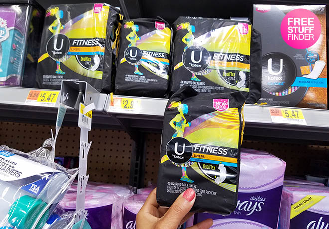 FREE U by Kotex Fitness Liners at Walmart + $0.03 Moneymaker