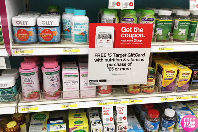 *HOT* FREE $5 Target Gift Card with $25 Nutrition & Vitamins Purchase