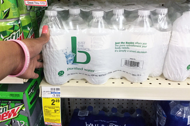 *HOT* $2.49 Just The Basics Bottled Water 24-Pack at CVS (No Coupons Needed!)