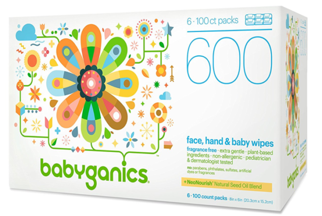 *HOT* $12.96 Babyganics Face, Hand & Baby Wipes 600-Count + FREE Shipping