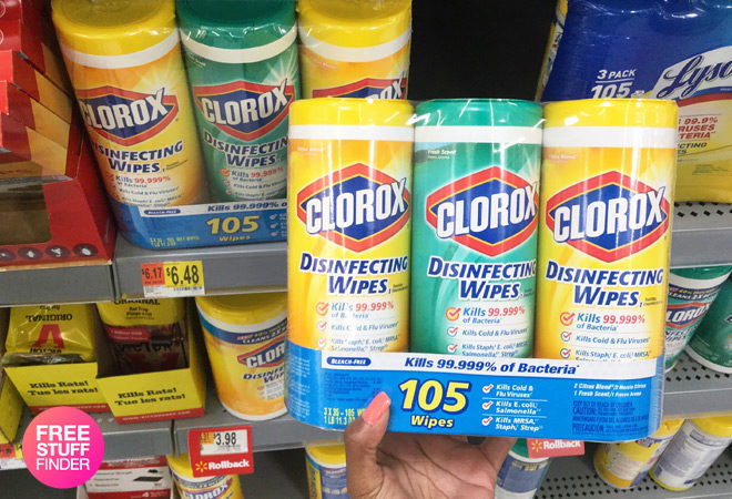 *HOT* FREE Clorox Wipes 3-Pack + $1.20 Moneymaker + FREE Pickup