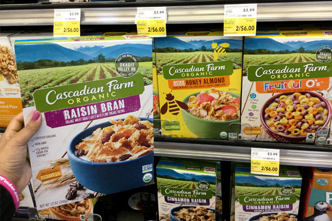 $2 (Reg $4.49) Cascadian Farm Organic Cereal at Whole Foods