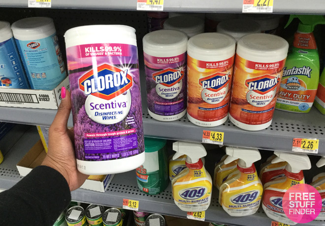 $2.28 (Reg $4.33) Clorox Scentiva Disinfecting Wipes at Walmart (Print Now!)