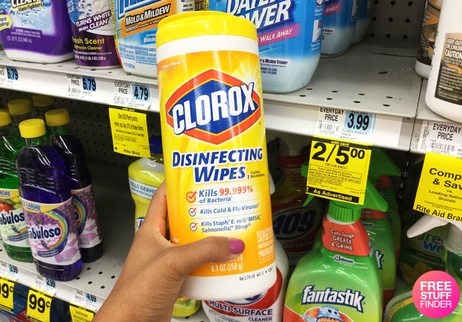 $1.50 (Reg $4) Clorox Wipes at Rite Aid (Print Now!)