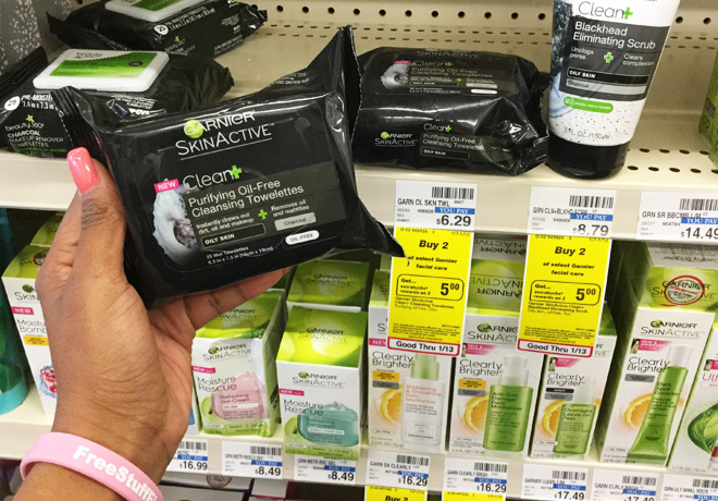 $1.79 (Reg $6.29) Garnier SkinActive Cleansing Towelettes at CVS