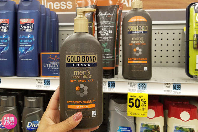Clearance Find: $3.49 (Reg $10) Gold Bond Men’s Essentials Lotion at Rite Aid