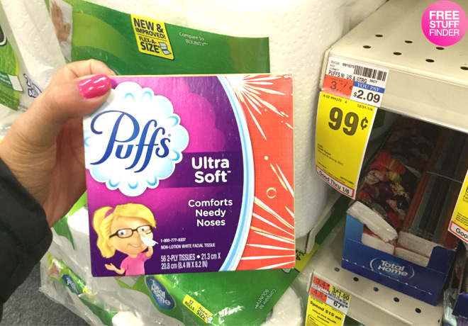 $0.74 (Reg $2.09) Puffs Facial Tissues at CVS