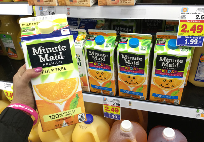 $1.44 (Reg $3) Minute Maid Orange Juice at Kroger