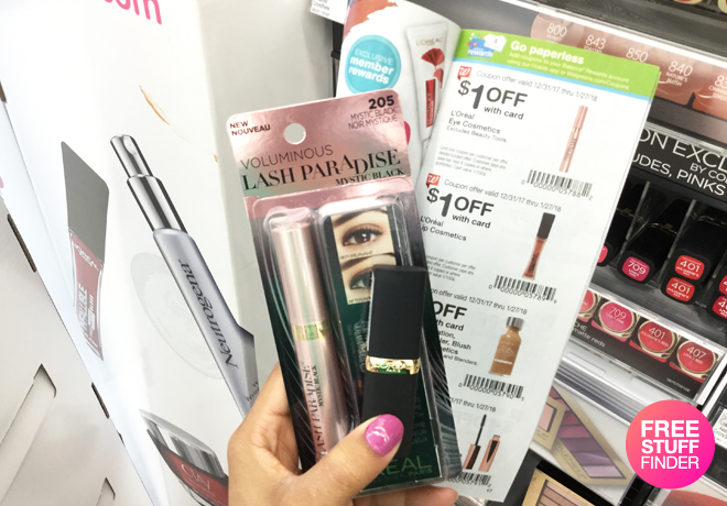 $3.75 (Reg $10) L'Oreal Mascara & Lipstick at Walgreens