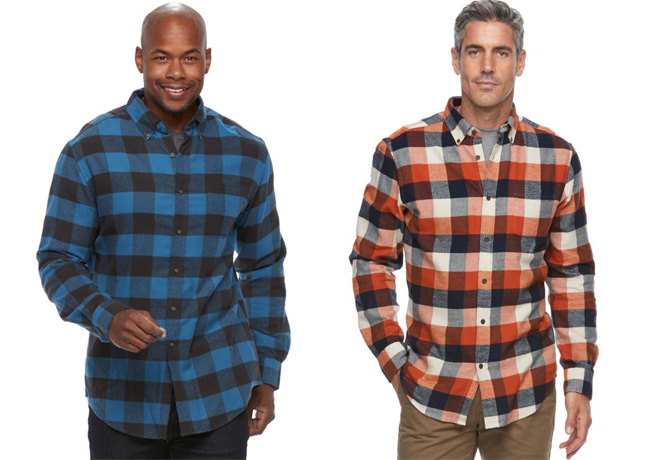 $12.74 (Reg $36) Men's Croft & Barrow Flannel Shirt (Today Only!)