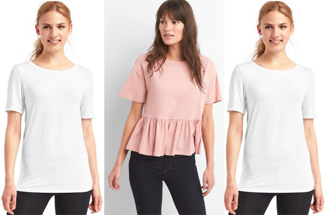 As Low As $2.48 GAP Women's Tees + FREE Shipping