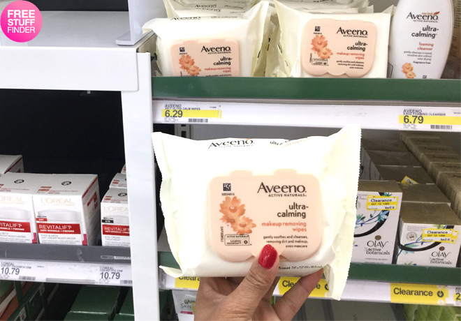 $1.62 (Reg $6.29) Aveeno Makeup Removing Wipes at Target