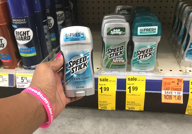 $0.99 (Reg $3) Speed Stick or Lady Speed Stick Deodorant at Walgreens