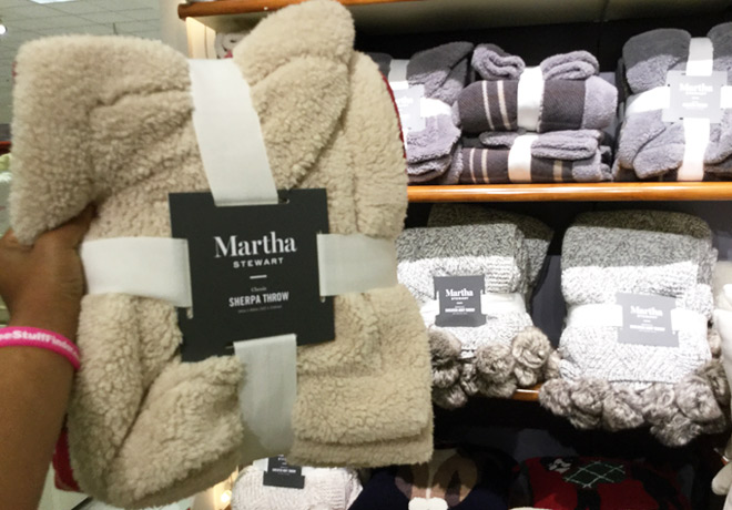 $24 (Reg $60) Martha Stewart Classic Reversible Sherpa Throw (Today Only!)