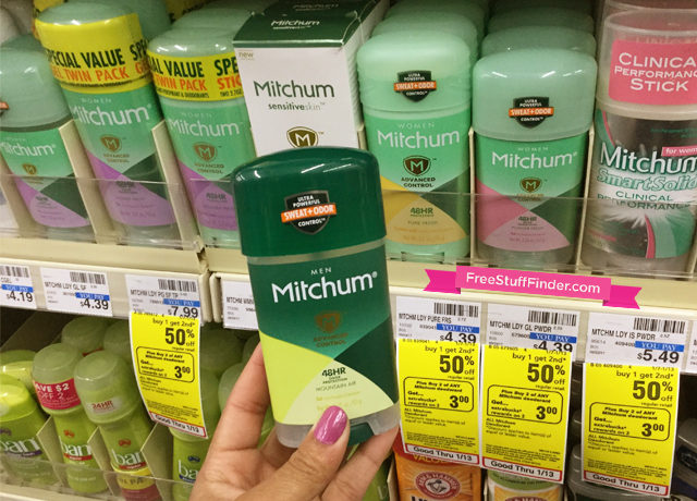 $0.79 (Reg $4.39) Mitchum 48 HR Strength & Protection Deodorant at CVS