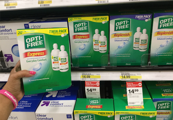 *HOT* $7.49 (Reg $15) Opti-Free Contact Solution Twin Packs at Target