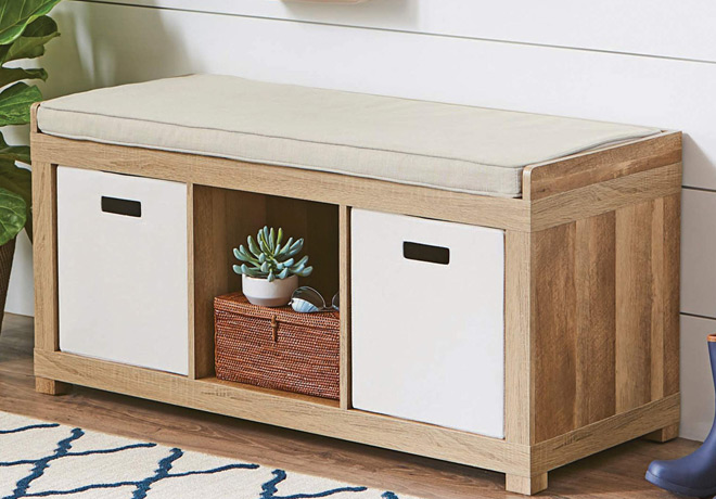 $47 (Reg $89.10) BHG 3-Cube Organizer Bench + FREE Shipping