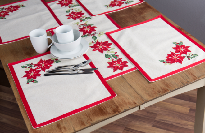 $7.42 (Reg $17) Better Homes And Gardens 5-Piece Holiday Placemat & Table Runner Set