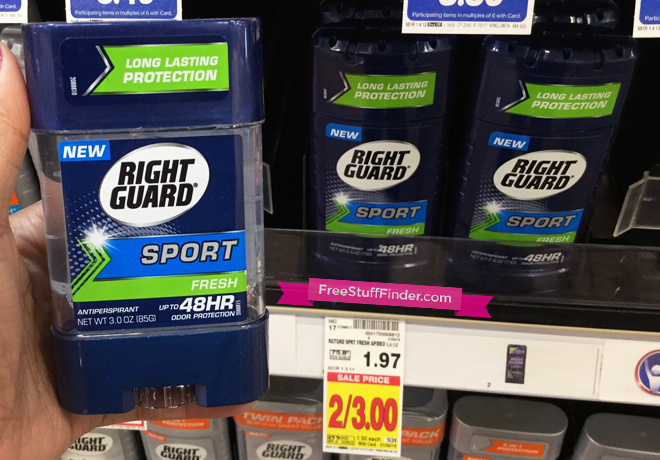 $0.50 (Reg $1.97) Right Guard Sport Antiperspirant at Kroger