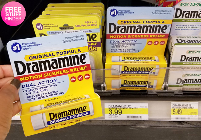 $1.39 (Reg $4) Dramamine Motion Sickness Relief at Target