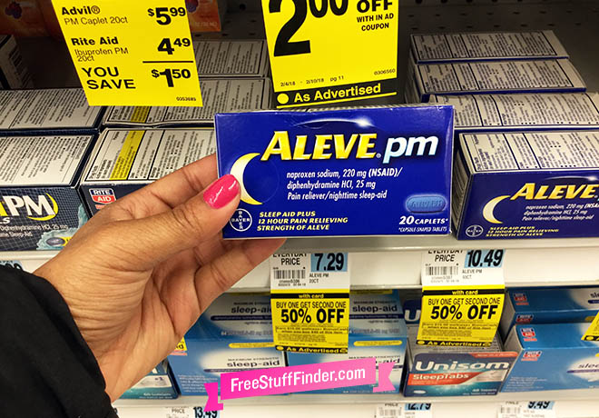 $3.47 (Reg $7.29) Aleve PM at Rite Aid