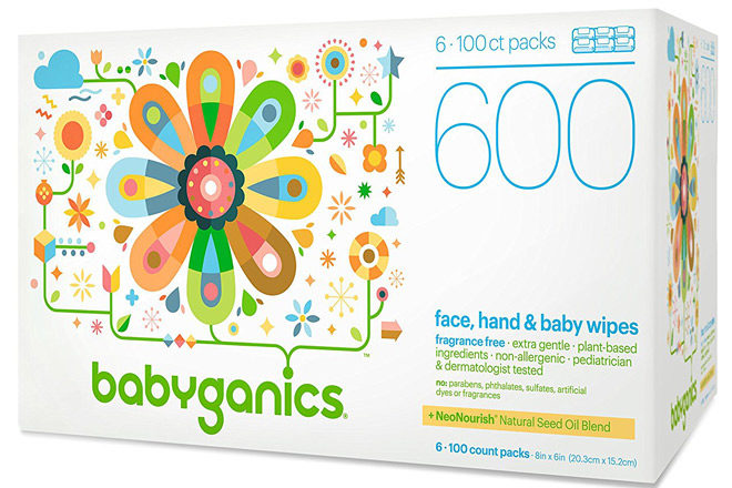 Babyganics Wipes 600-Count Box Only $11.60 + FREE Shipping (2¢ per Wipe) - Stock Up!