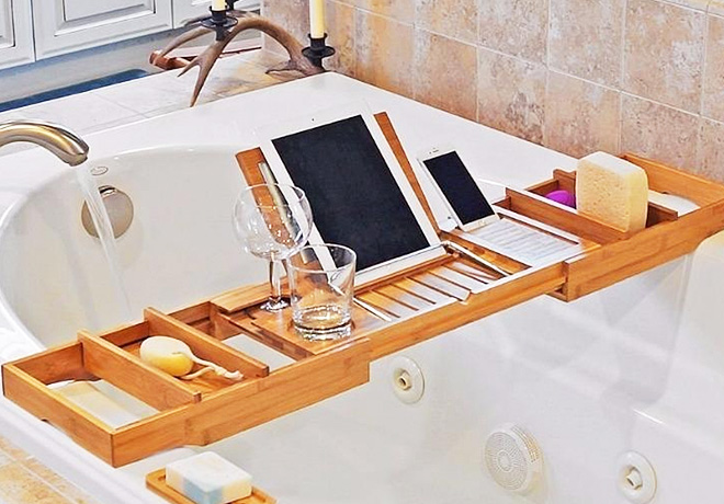 $25.99 (Reg $80) Bamboo Bathtub Tray + FREE Store Pickup