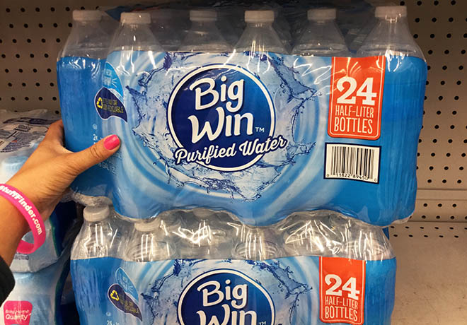 $1.01 (Reg $3.49) Big Win Purified Water 24-Pack at Rite Aid (Today Only!)