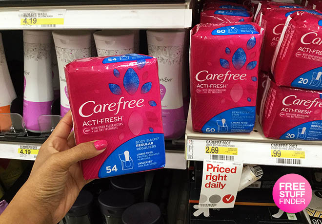 $1.69 (Reg $2.69) Carefree Acti-Fresh Liners at Target