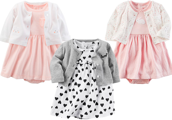 *HOT* $6.71 (Reg $24) Carter’s Baby Girl Dress & Cardigan Sets + FREE Shipping