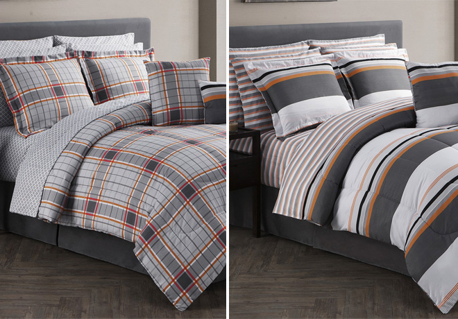 $39.97 (Reg $160) Reversible 12-Piece Gray Queen Comforter Set