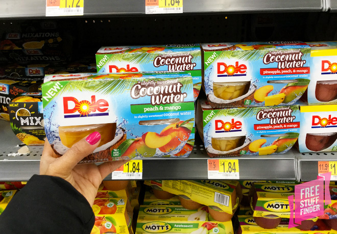 $0.84 (Reg $1.84) Dole Fruit Bowls in Coconut Water 4 Pack at Walmart