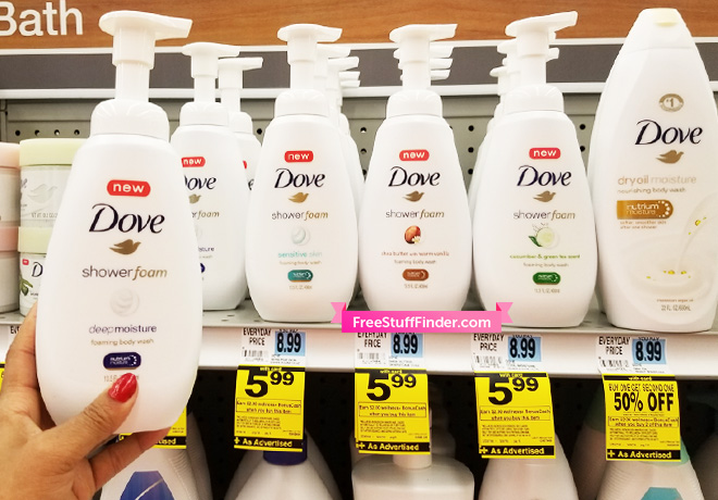 $1.99 (Reg $9) Dove Shower Foam at Rite Aid