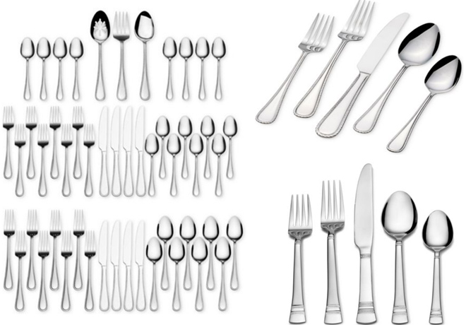 $29.99 (Reg $80) 51-Piece Stainless Steel Flatware Sets + FREE Store Pickup