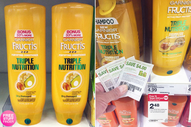 *HOT* 3 FREE Garnier Fructis Fortifying Hair Conditioners at Target